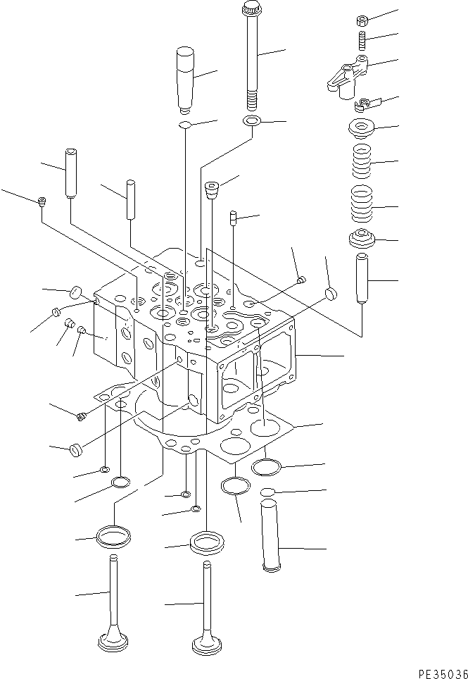 CYLINDER HEAD ASS'Y,WITH VALVE 6166-13-1300 KOMATSU