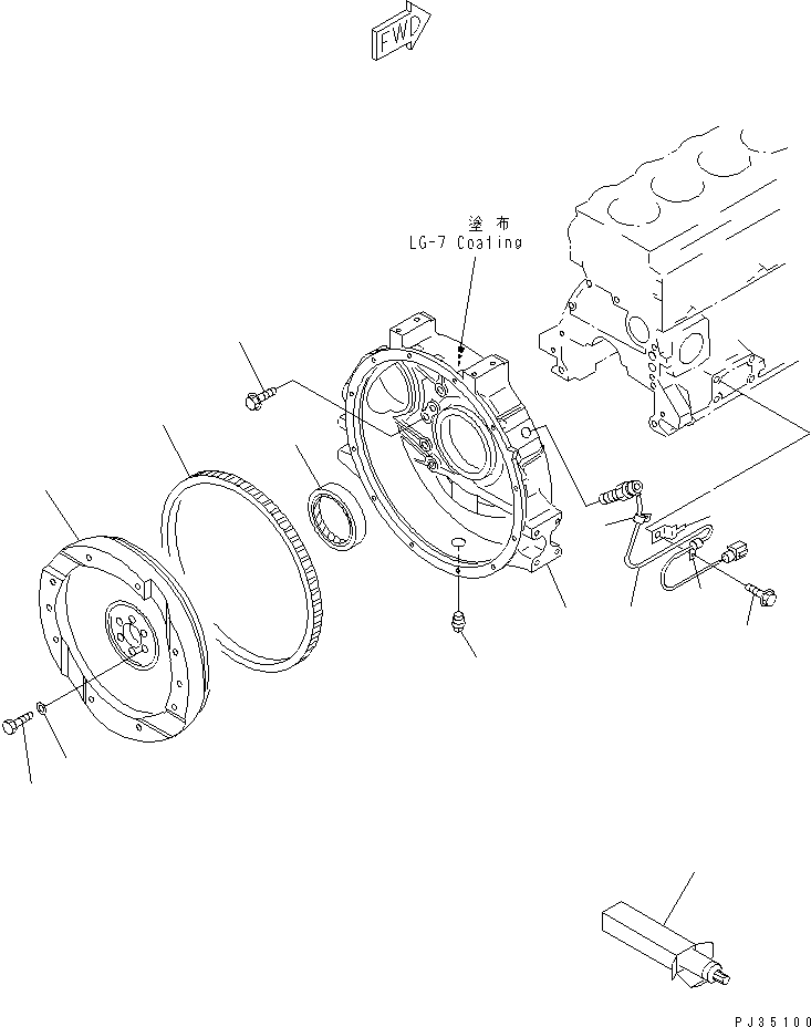 FLYWHEEL ASS'Y \1\6207-31-4330 KOMATSU