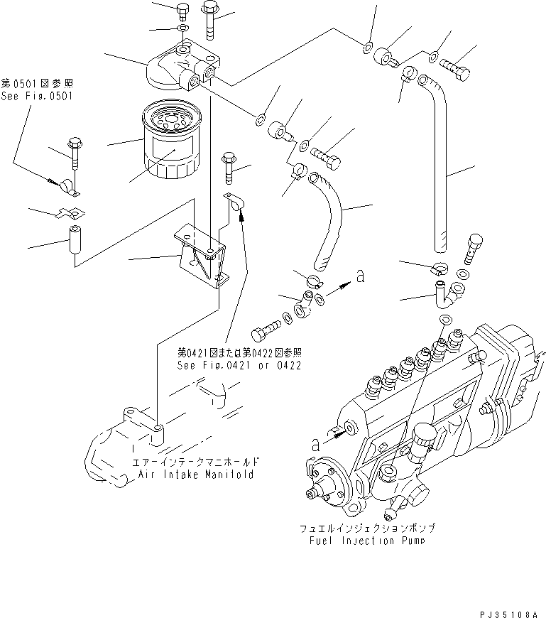 Топливный фильтр в сборе \0\6204-71-6100 KOMATSU