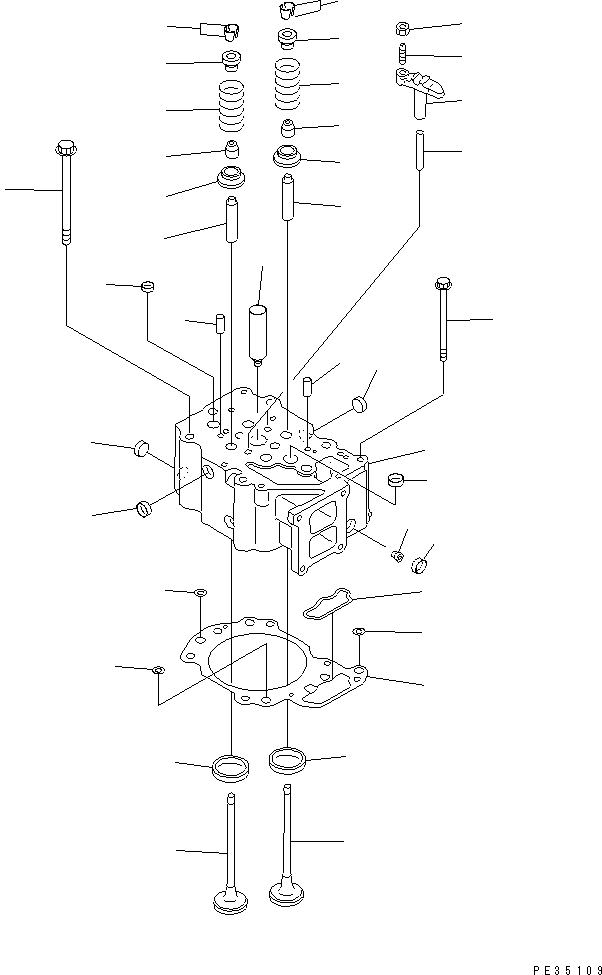 CYLINDER HEAD ASS'Y{VALVE LESS} 6151-12-1500 KOMATSU