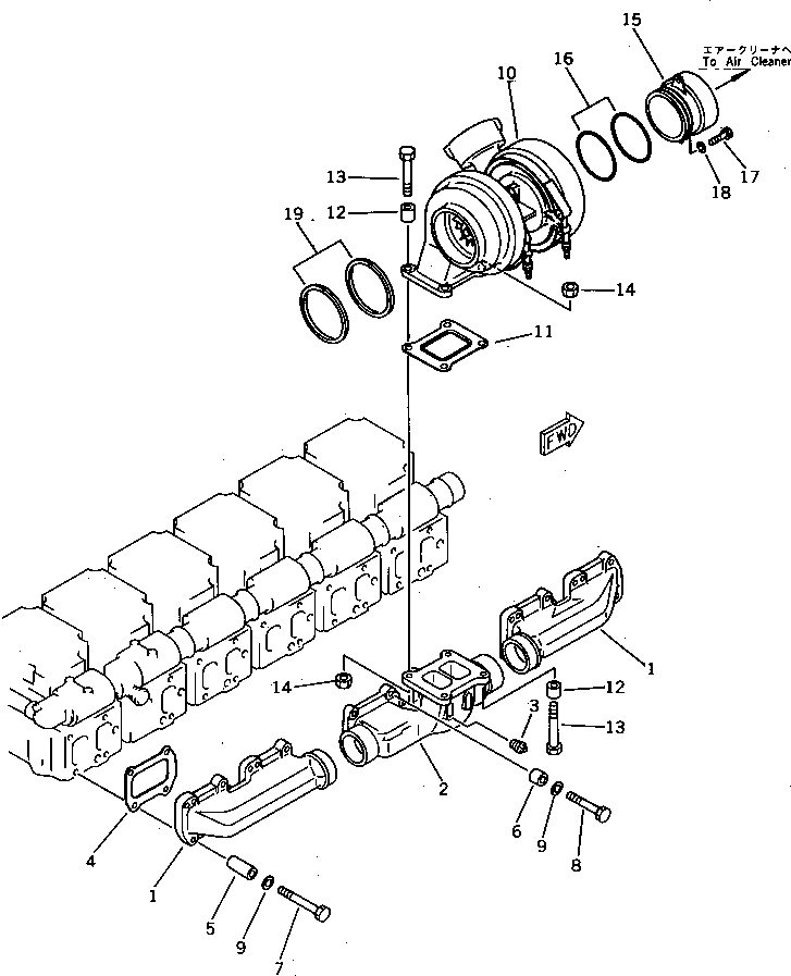 TURBOCHARGER ASS'Y,(SEE FIG.0156) (6502-30-2001) KOMATSU