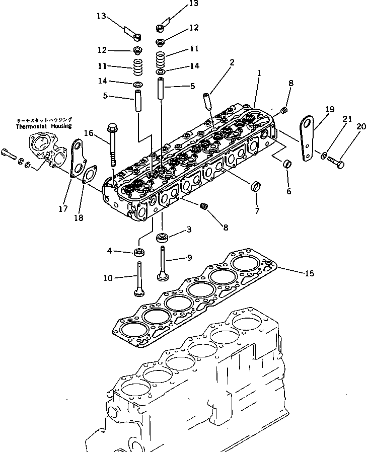 CYLINDER HEAD ASS'Y,VALVE LESS 6137-12-1101 KOMATSU