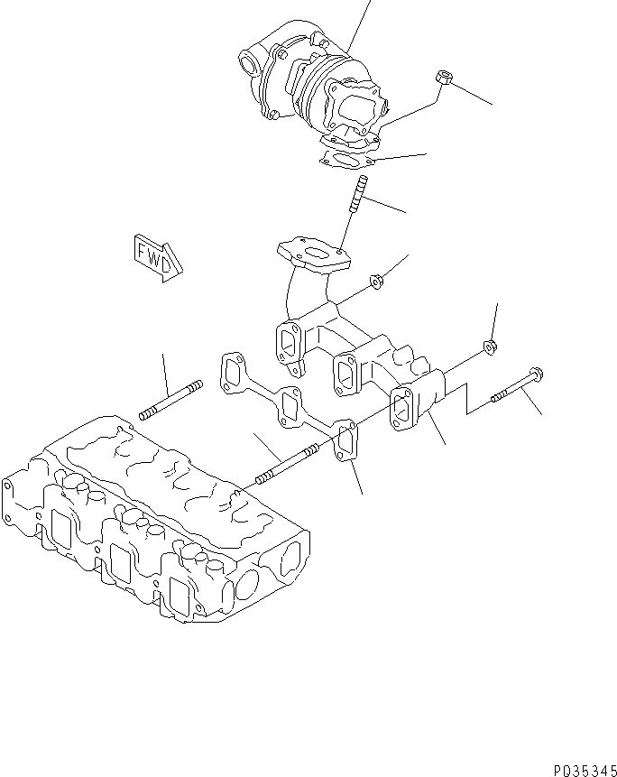 TURBOCHARGER ASS'Y,(SEE FIG.0155) (YM129137-18010) KOMATSU