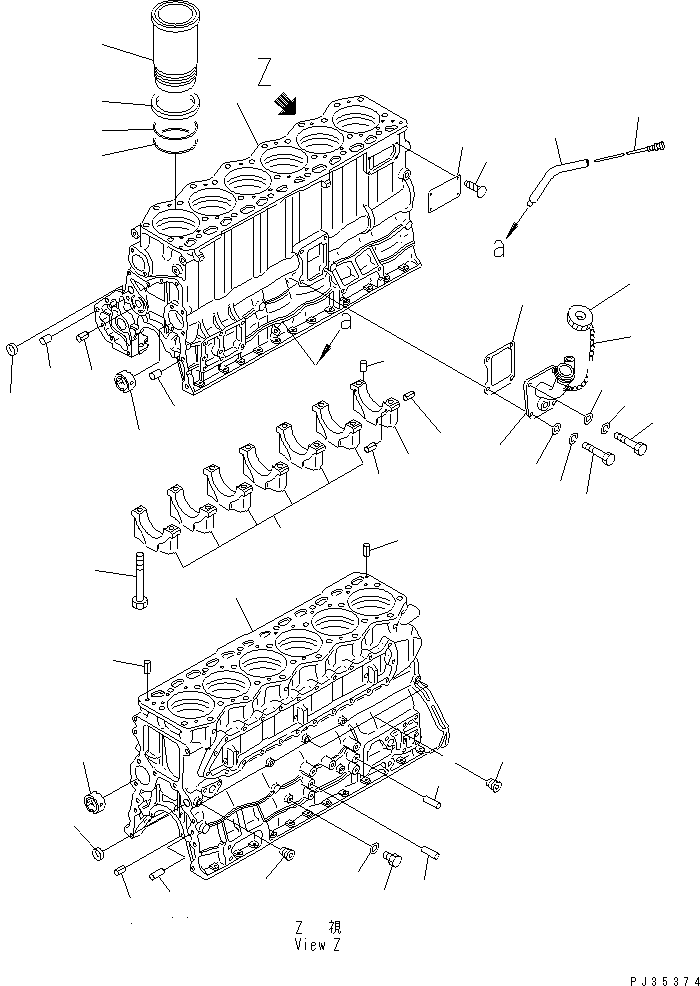 GUIDE,OIL GAUGE 6135-21-5580 KOMATSU