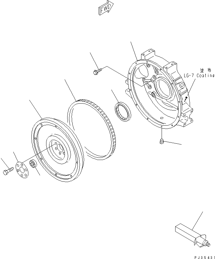 FLYWHEEL ASS'Y 6206-31-4411 KOMATSU