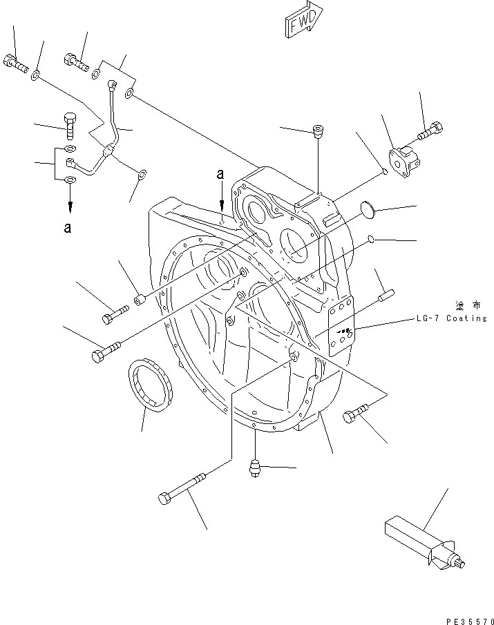 Картер маховика 6151-21-4130 KOMATSU