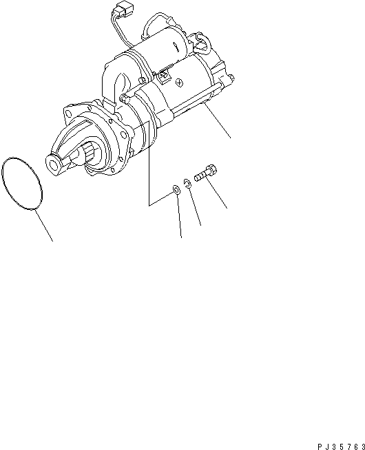 STARTING MOTOR ASS'Y,(5.5KW) (SEE FIG.0661) (600-813-3391) KOMATSU