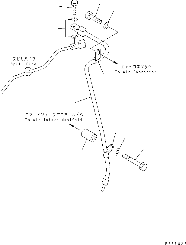 TUBE,OVER FLOW 6150-72-8650 KOMATSU