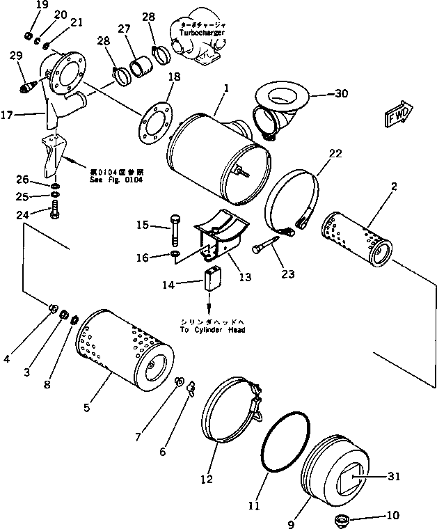INDICATOR,DUST (RUSSIAN-ENGLISH) 08670-31635 KOMATSU