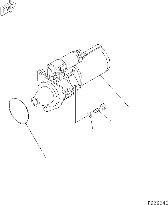 STARTING MOTOR ASS'Y,(11KW) (SEE FIG.0661A) (600-813-4812) KOMATSU