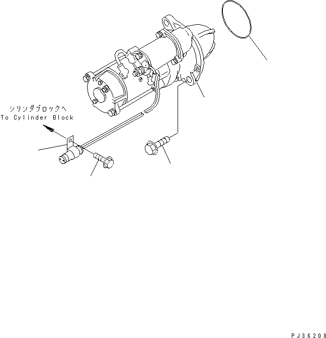 STARTING MOTOR ASS'Y,(5.5KW) (SEE FIG.0661) (\2\600-813-3320) KOMATSU
