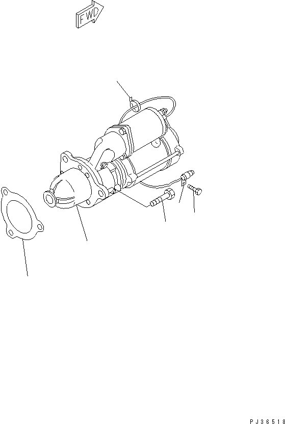 STARTING MOTOR ASS'Y,(7.5KW)(SEE FIG.0661) (600-813-3680) KOMATSU