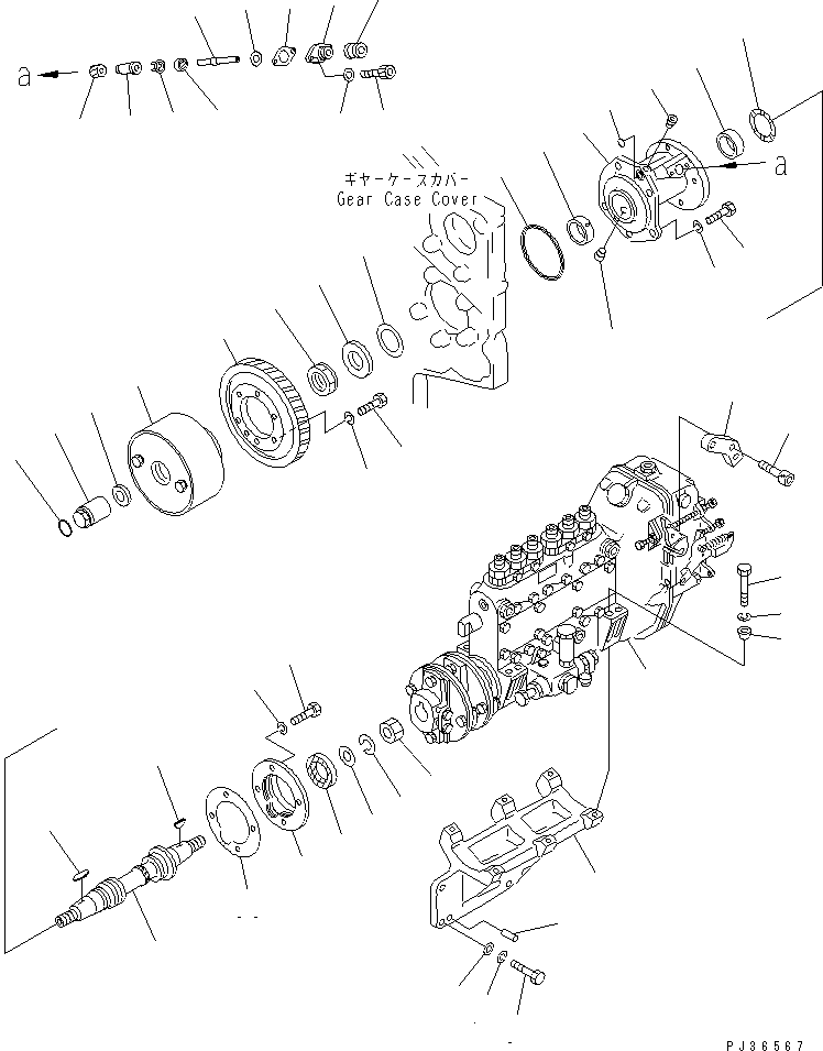 Топливный насос высокого давления в сборе (6162-73-1410) KOMATSU