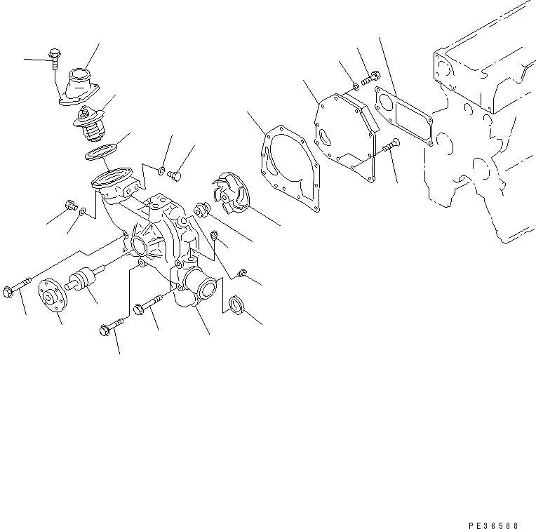 CONNECTOR,WATER 6207-11-6410 KOMATSU