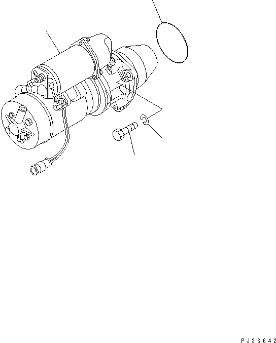 STARTING MOTOR ASS'Y,(7.5KW)(SEE FIG.0664) (600-813-3720) KOMATSU