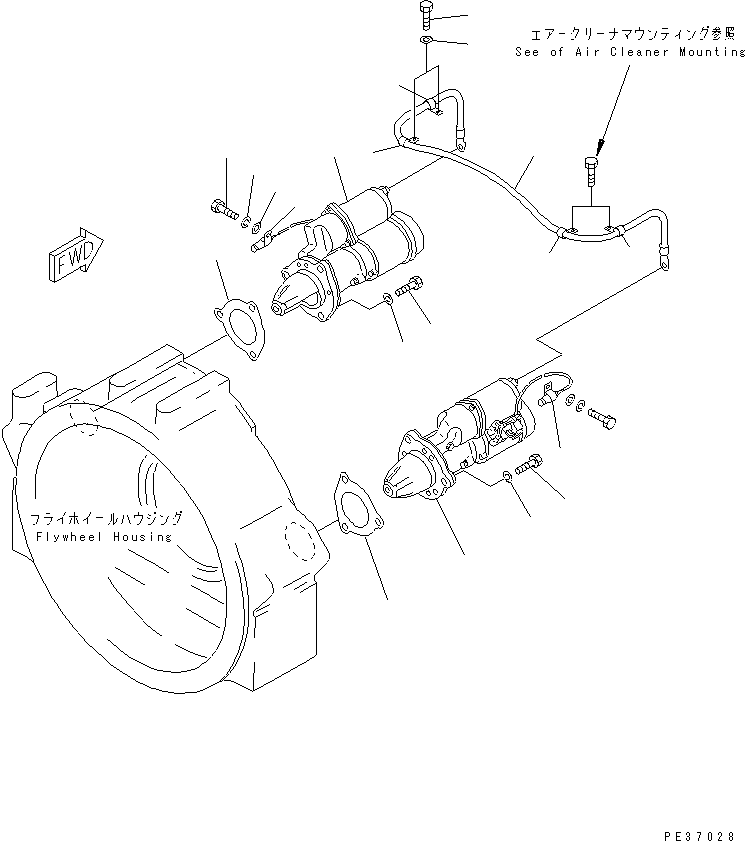 STARTING MOTOR ASS'Y,(11KW) (SEE FIG.A6210-B6A9) (600-813-3772) KOMATSU
