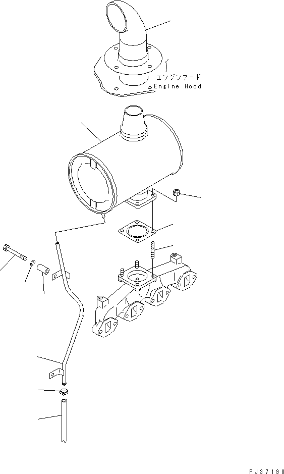 Выпускная труба 6961-63-1110 KOMATSU