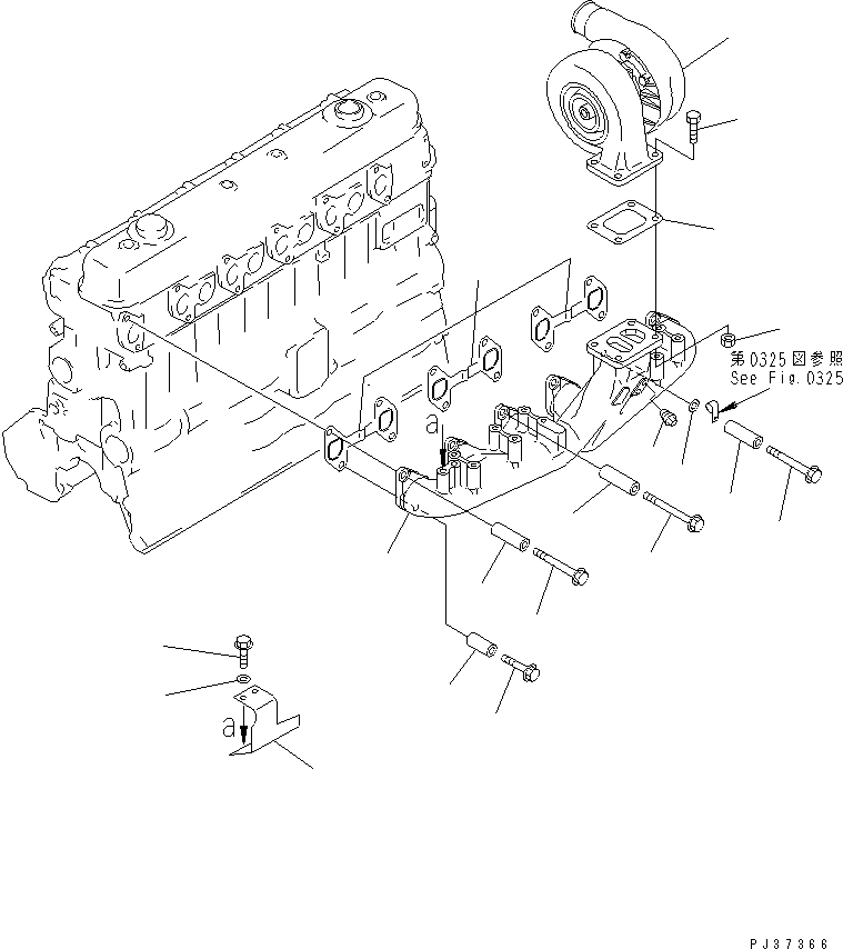 TURBOCHARGER ASS'Y,(SEE FIG.0155) (6138-81-8101) KOMATSU