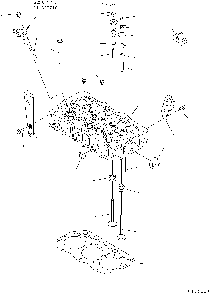 CYLINDER HEAD A. YM771364-11701 KOMATSU