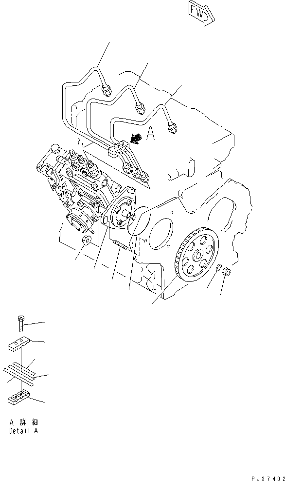 Топливный насос высокого давления в сборе (YM729137-51372) KOMATSU