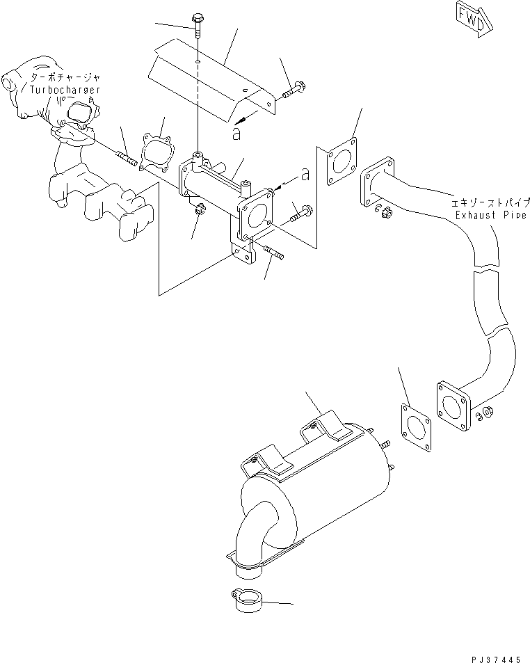 Глушитель YM129137-13530 KOMATSU