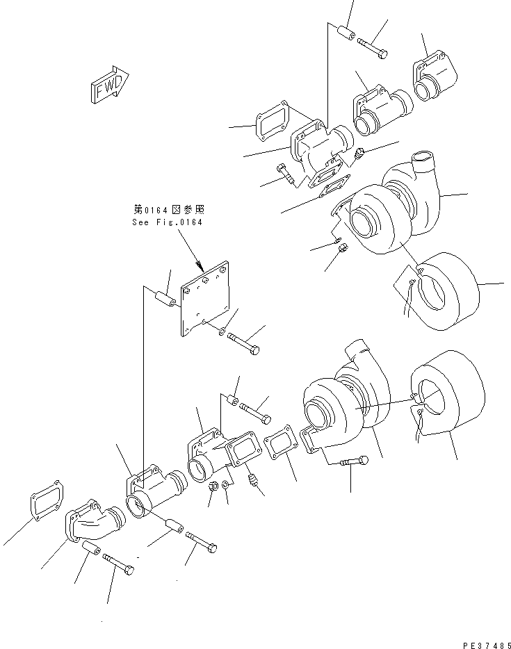 MANIFOLD,EXHAUST 6162-13-5152 KOMATSU