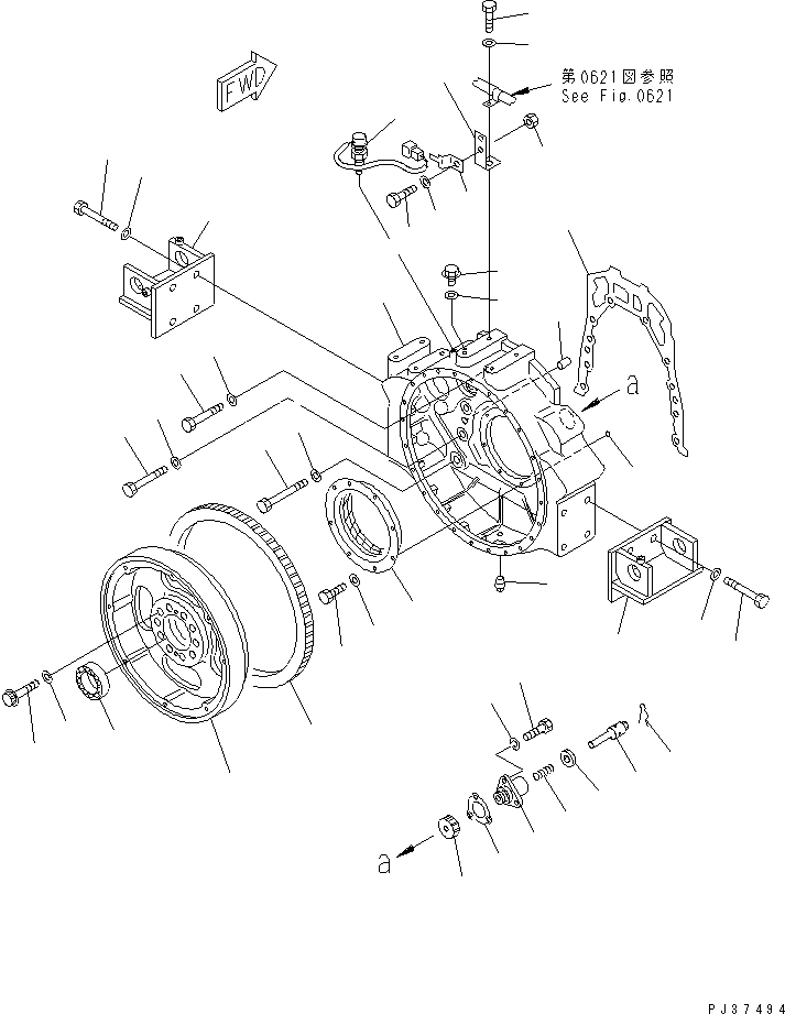 FLYWHEEL ASS'Y 6162-33-1750 KOMATSU