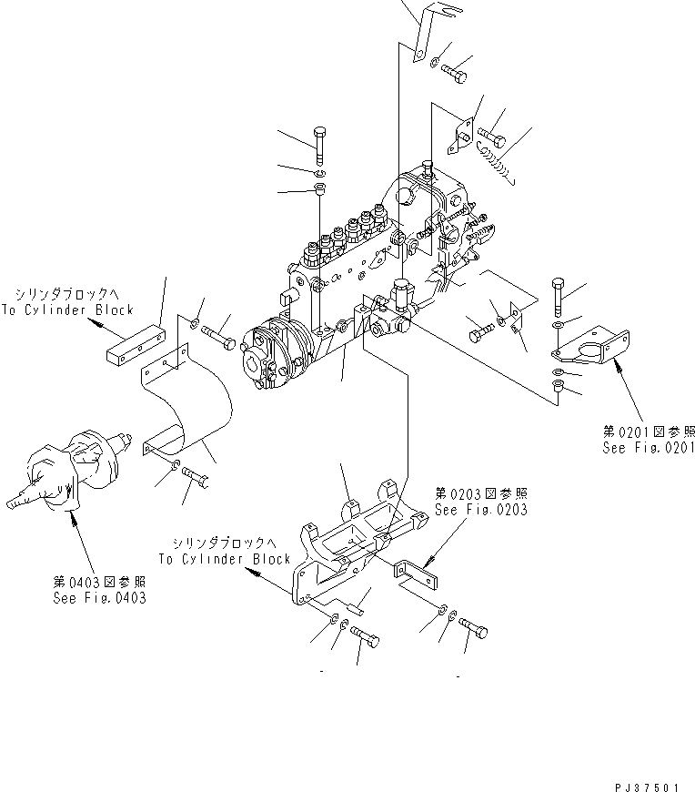 Топливный насос высокого давления в сборе (6162-73-1890) KOMATSU