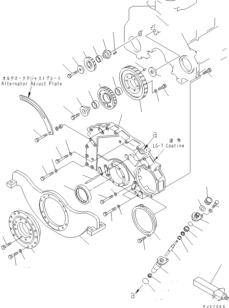SUPPORT,FRONT 145-01-52210 KOMATSU