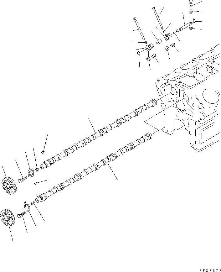 CAMSHAFT ASS'Y,R.H. 6165-41-1010 KOMATSU