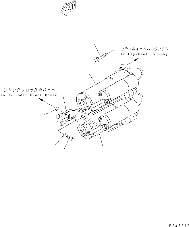 STARTING MOTOR ASS'Y,(11KW) (SEE FIG.A621A-B8A1) (600-813-4760) KOMATSU