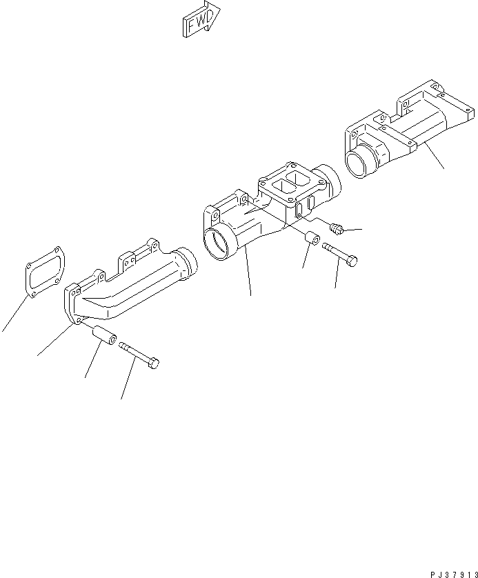 MANIFOLD,CENTER 6162-13-5122 KOMATSU