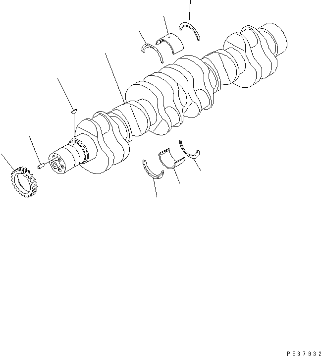 CRANKSHAFT ASS'Y 6162-33-1402 KOMATSU