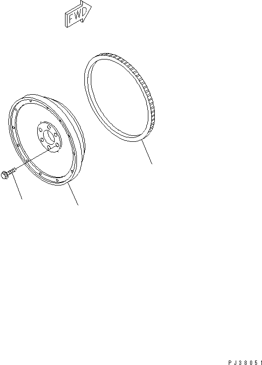 FLYWHEEL ASS'Y 6210-31-1900 KOMATSU