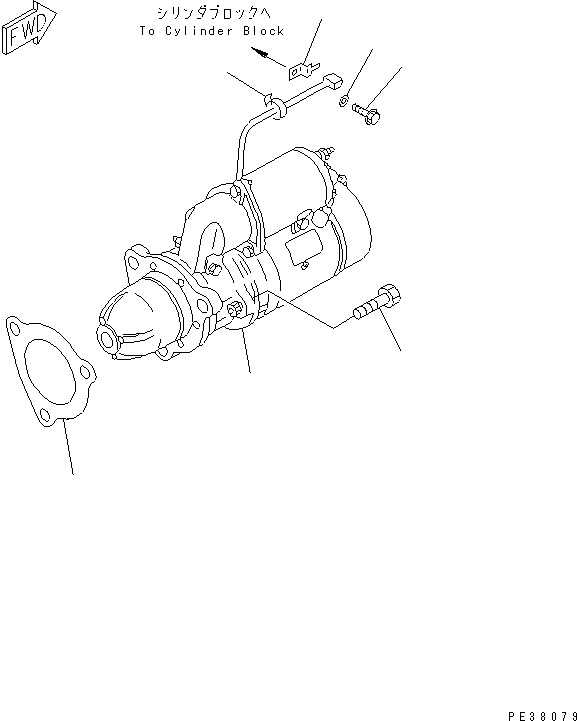 STARTING MOTOR ASS'Y,(11KW) (SEE FIG.A6210-C4C5) (600-813-9331) KOMATSU