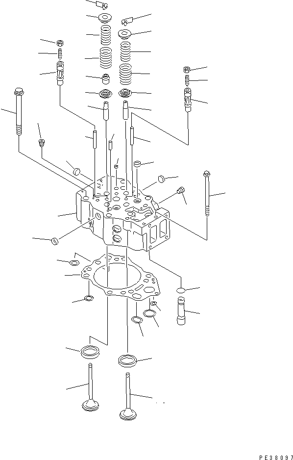 CYLINDER HEAD ASS'Y,VALVE LESS 6212-11-1102 KOMATSU