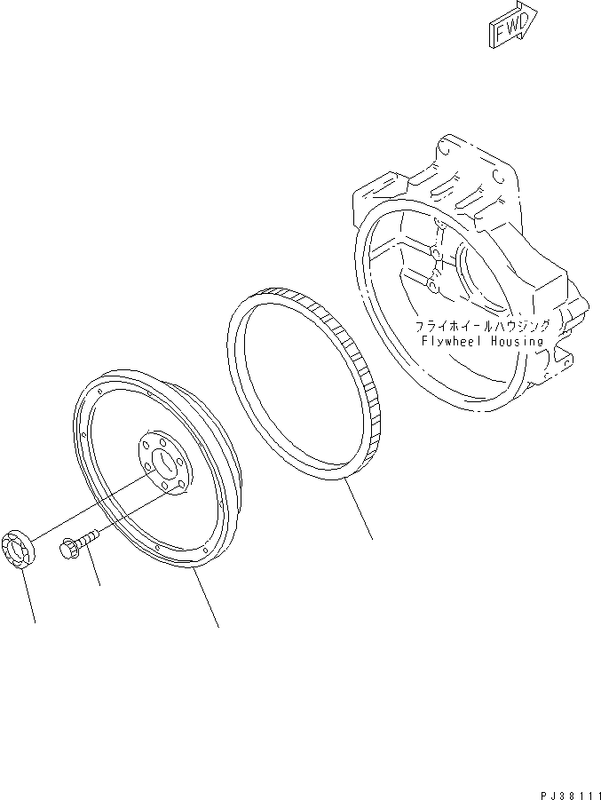 FLYWHEEL ASS'Y 6218-31-120A KOMATSU