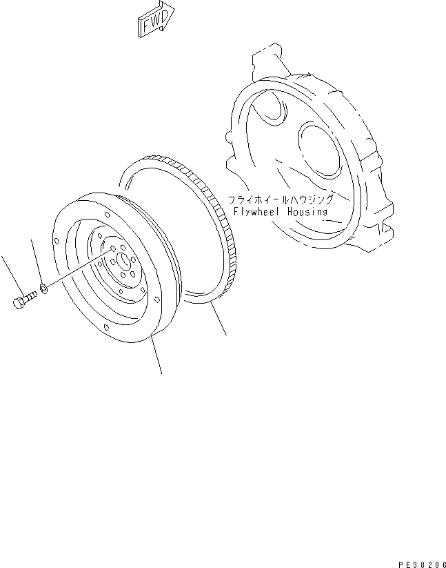 FLYWHEEL ASS'Y 6204-31-4831 KOMATSU