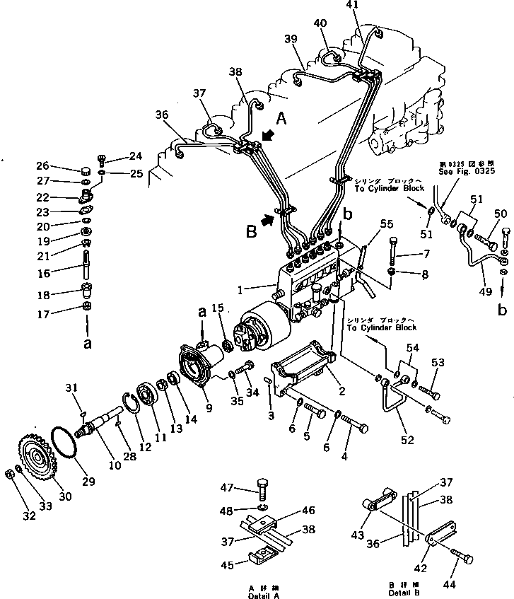INJECTION PUMP ASS'Y,(B) 6151-71-1261 KOMATSU
