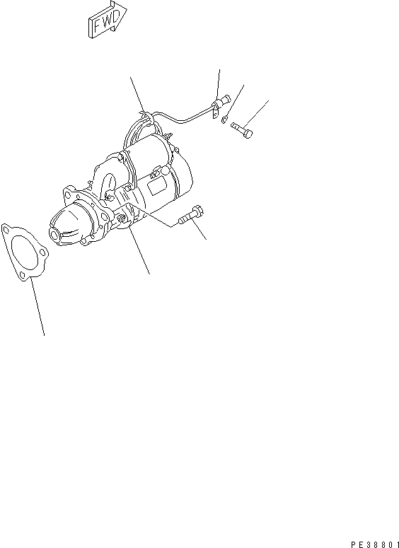 STARTING MOTOR ASS'Y,(11KW) (SEE FIG.A6210-C4C1A) (600-813-9461) KOMATSU