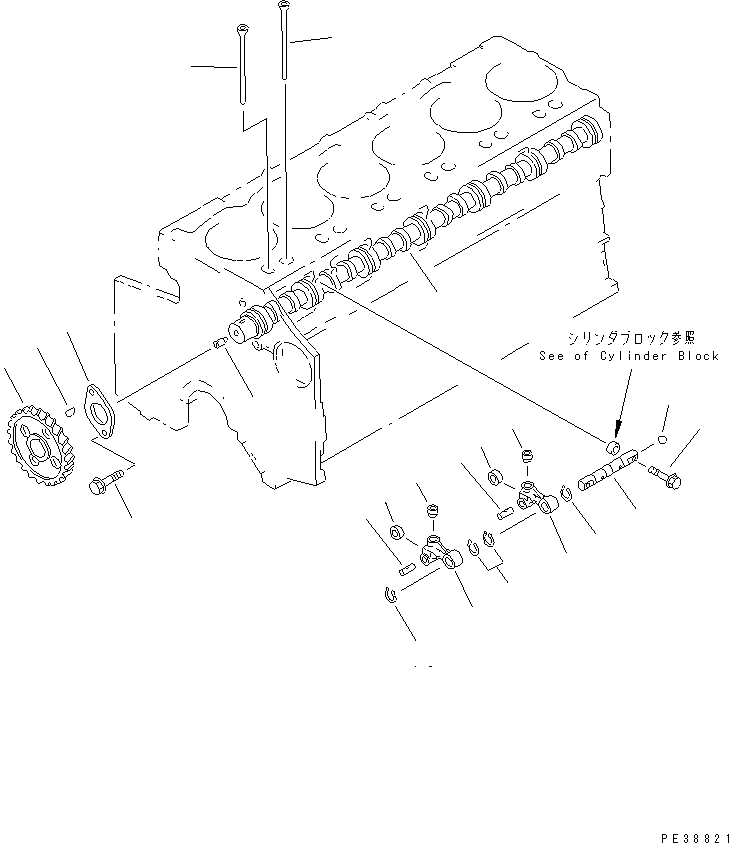 CAM FOLLOWER ASS'Y 6210-41-2011 KOMATSU