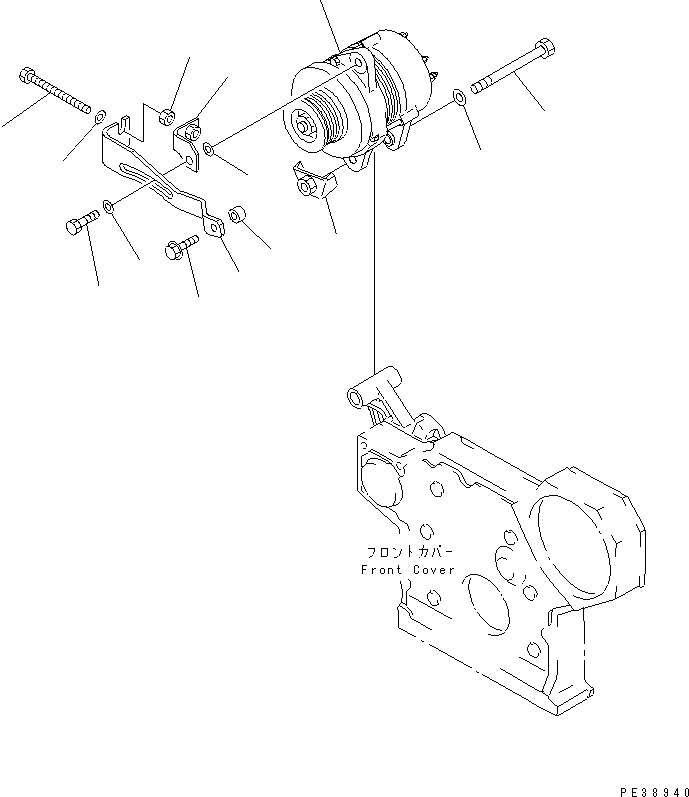 ALTERNATOR A. (30A),(SEE FIG.A6010-B0L2) (600-821-6190) KOMATSU