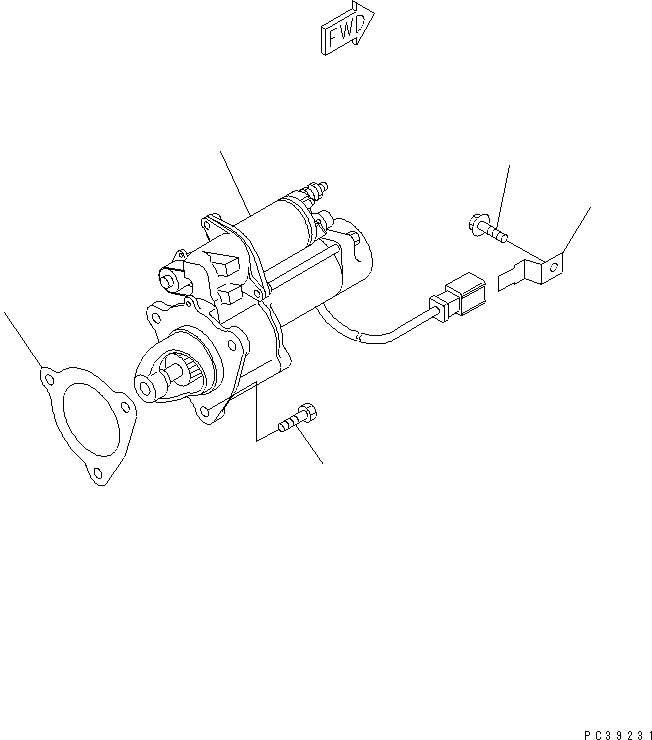 STARTING MOTOR ASS'Y,(7.5KW) (SEE FIG.A6210-D2A6A) (600-813-6413) KOMATSU