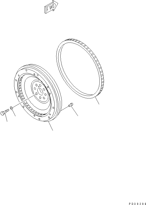 FLYWHEEL ASS'Y 6221-31-4530 KOMATSU