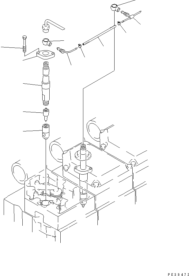 NOZZLE HOLDER ASS'Y 6162-13-3702 KOMATSU