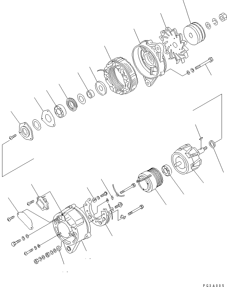 ALTERNATOR A. (35A) 600-821-7610 KOMATSU