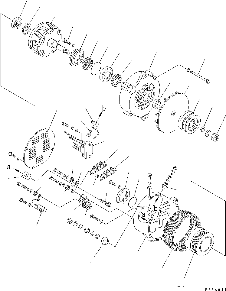 ALTERNATOR A. (75A) 600-821-9541 KOMATSU
