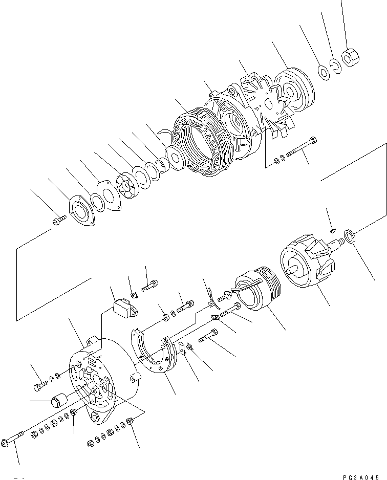 ALTERNATOR A. (35A) 600-821-7250 KOMATSU