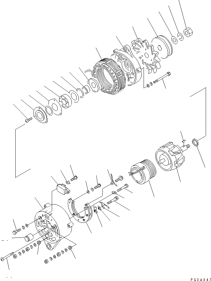 ALTERNATOR A. (35A),(WITH HARDENING PULLEY) 600-821-7320 KOMATSU