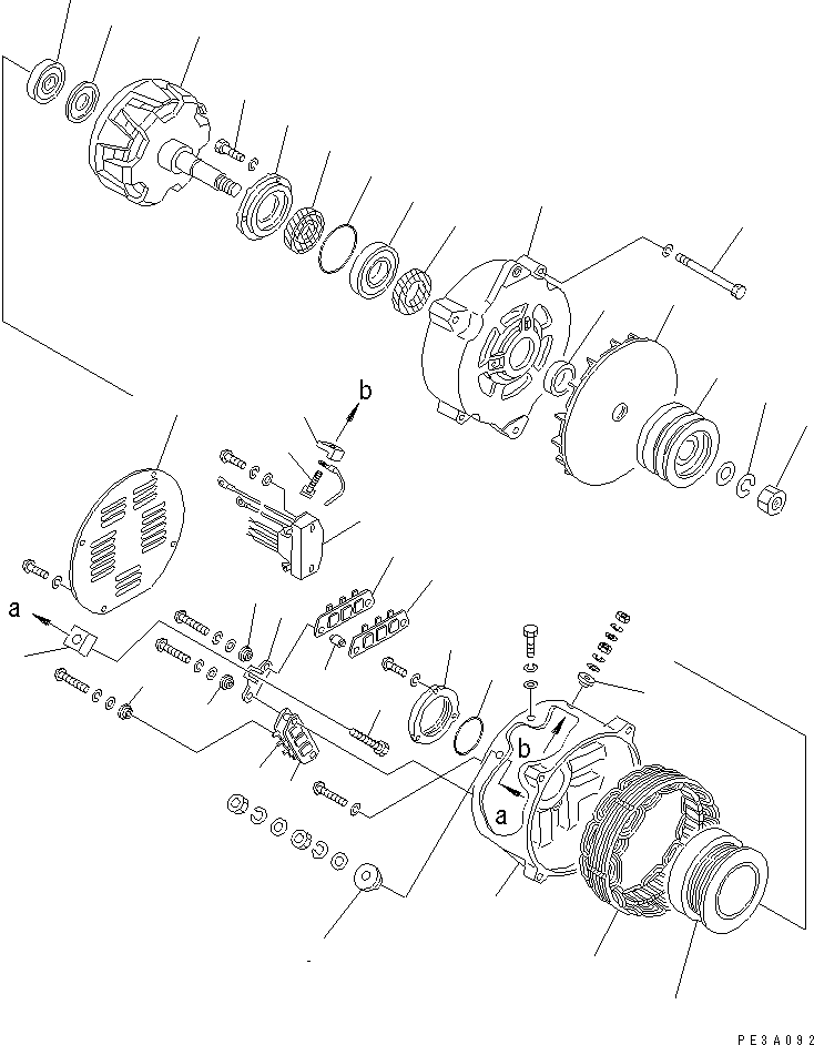 ALTERNATOR A. (50A) 600-821-9310 KOMATSU